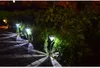 Lampe de jardin à énergie solaire à LED en forme de diamants blanc/blanc chaud/RGB lumière de pelouse voie de lumière solaire chemin de jardin lanternes sur piquet lampes d'extérieur