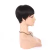 Tanie ludzkie krótkie peruki włosy Pixie ludzkie krojone włosy peruki Brazylijskie włosy pełne koronkowe krótkie celebrytę tanie peruki dla czarnych kobiet 5090456