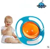 Baby Bowl 360 Rotera Universal Gyro Spill-Proof Bowl Ny Baby UFO Topp Skål Rätter Högkvalitativa Barn Foder Leksaker Rätter Rolig Gift J441