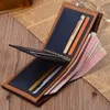 Wholesale- Men's Vintage Faux Leather Bifold Purse ID Card Holder Multi-Slot Clutch Wallet