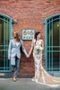 Champagne Tulle Laço Branco Apliques Sereia Vestidos de Noiva 2017 Sheer Manga Longa Ver através do Tribunal Trem Vestidos De Noiva Personalizado Vestidos