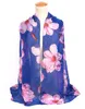 新しいデザインのフローラリアのボイル綿のスカーフライトカラービッグフラワープリントスカーフのための大きいサイズの長い掃除女性スカーフ6色DHL無料