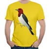 Klassische Herren-T-Shirts aus natürlicher Baumwolle und Rundhals-T-Shirt mit 3D-Specht-Druck kleiden cooles T-Shirt, kostenloser Versand
