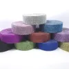 Wholesale-19 Colors for Choice 10Yards 8Rows DIAMOND MESH WRAP ROLL SPARKLE RHINESTONE Crystal Ribbon Wedding Party Cake Decoration