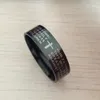 Черные мужские английская Библия кольцо 8 мм 316 титана стали крест письмо молитва Библия обручальное кольцо Властелин кольца мужчины женщины