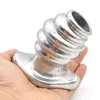 Oco de metal Plug Anal ânus Peep SM brinquedos eróticos para Bundas Homens Mulher Prostate Massage plug Enema Anal Beads Sex Toys For Gay Anal Expansão