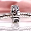 Authentic 925 Sterling Silver Mors Pride, Clear CZ Charm Fit DIY Pandora Armband och halsband 791520cz