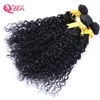 ブラジルの水の波の人間の髪ブラジルのバージンの人間の髪の織り3バンドル自然な黒い色送料無料