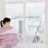 150*130cm Large Window Mosquito Net White Anti Mosquito Bug Insect Net Window Curtain DIY Flyscreen Polyester Free Shipping F202403