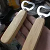 Kitchen Bottle Opener Tools Stainless Steel Wooden Handle Beer Openers Bar Tools Soda Beer Bottle Cap Opener Gifts WX-C29