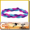 Hot koop slip mode gevlochten yoga hoofdband sport elastische gevlochten hoofdband voor vrouwen meisje gratis verzending