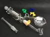 Newest glass pipes Set with 14 mm Titanium Tip & Quartz Tip Quartz Nail Glass Dish Oil Rig Concen trate Dab Straw