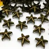 300PCS Brass 10mm Star Studs Spots Punk Nailheads Spikes for Bag Shoes Bracelet