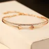 Luxe 18k Goldplated Doulate Doubleerer Ladies Bracelet Fashion Trend Punk Style Female Bracelet Personnalité Sexy Girl Bracel4777326