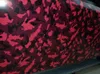 Aufkleber, klein, rot, groß, Camo-Vinyl für Autoverpackung mit Luftfreisetzung, glänzend/matt, Tarnaufkleber, Folie, LKW, bedruckt, selbstklebend, 1,52 x 30 cm