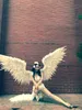Costumized fantastiska grå djävul fjäder vingar för cosplay fotografering spel display spel skytte rekvisita ems gratis frakt