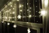 3,5m 100smd snöflinga LED-sträng gardinljus Festoon Lights Holiday Christmas Wedding Party Decor