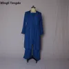 Mingli Tengda Novo Azul / Verde / Champage / Verde Chiffon Três Parte Mãe da Pant Calça de Noiva com Jaqueta de Manga Longa Vestido de Madrinha