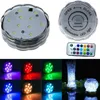 Lumières LED pour la fête, 10 lumières submersibles LED pour le mariage Narguilé Shisha Bong Décor Télécommande Photophore Bougie Lumière RVB étanche