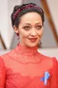 89th Annual Academy Awards Ruth Negga Red Lace Celebrity Dresses Royal High Neck Long Sleeve Floor Length Red Carpet Dresses Cheap3779598