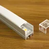 10 x 1m Sats / Lot U-formad LED-aluminiumprofil och anodiserad Silver LED-kanal Extrudering för tak eller försänkt väggbelysning