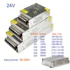 24V Aluminum Body Transformer DC24V Led power supply 25W 40W 70W 120W 240W 360W 480W 600W AC110V/220V imput led power switch