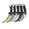 Qualidade superior Garra Karambit CS IR Aço Inoxidável Counter-Strike Aranha Grain Traning Sobrevivência Resgate Camping Ferramentas Lâminas De Faca Fixa