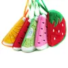 Porte-monnaie de fruits 5 styles Nouveau porte-monnaie en peluche dessin animé fraise pastèque orange sac à main sacs à monnaie sacs pour écouteurs sac de téléphone moblie