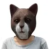 Alta Qualidade Realista Halloween Máscara Cabeça de Gato Preto Látex Chapelaria Meow Estrela Adereços Festa de Dança Bola Mostrar Máscaras de Desempenho Cosplay Adereços