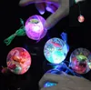 Led flash balle rebondissante nouveauté allume la balle rebondissante avec un jouet à cordes élastiques Bouncy Balls enfants Party Favors Xmas Glow Hanging Decor