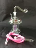 Cogumelos hookah bongs de vidro acessórios, Tubos único queimador de óleo de vidro tubulações de água Cachimbo de vidro plataformas petrolíferas fumadores com conta-gotas