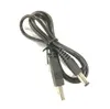 USB till DC5.5 5.5MMX2.1mm 5.5 2.1 Wire Connector DC-kontaktuttag Strömkabel för 5V till 12V Spänningsomvandlare Modul 100PCS