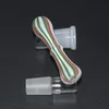 Partihandel Glas Drop Down Adapter 3mm Tjock Färgrik Glas Dropdown Reclaimer Man 18 Till Kvinna 14 Olje Rigar Dab Glas Bongs Vattenrör