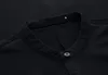 Men's T-Shirts Wholesale- 2021 Autumn Mens Fashion T Shirts Button Black Brand Clothing Long Sleeve Man's Collar Cardigan Tops Tees Plu