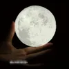 luce Stampa 3D Lampada a forma di luna Controllo interruttore tattile Luminosità Colore caldo/freddo Artigianato portatile Diametro 3,9 pollici