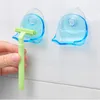 1Pcs Clear Blue Plastic Super Suction Cup Razor Rack Bathroom Razor Holder Suction Cup Shaver 2017