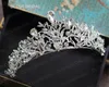 Superbe or argent couronne de mariée de haute qualité coloré cristal clair mariage bal fête diadème cheveux accessoires Real304s