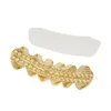 الهيب هوب 18 كيلو مطلية بالذهب الأسنان جريلز مجموعة أعلى القاع الفم الأسنان المشاوي الأزياء للإزالة الشوايات الأسنان مجوهرات