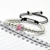 Fashion Pandora Bracelet Whole 6mm Good Quality Silver Beads With Big Hole Pink Red And Green Cz Braided Bracelets For Men And242r