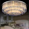 Ljuskronor Sapphire LED Crystal Lamp Round Glass Barswarovski Crystals Takbelysning E14 110V 220V vardagsrum sovrumsstudielampa