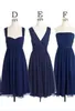 Navy Blue Short Kneelength A Line Sweetheats Plateed Bridesmaid Dress رخيصة البلد حفل زفاف اللباس خادمة من العباءات الشرف Forma365533