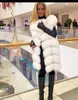 Womans Gilet Women Warm Gilets Outwear Outwear Long Slim Vest Faux Fox Fox Fur Weistcoat Coat