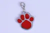 2017 New Dog Paw Alloy Pet Dog Cat ID-kort Taggar Halsband Ornaments Keychain