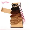 18-22INCH MASKIN DOUBT WEFTS Hårbuntar 4PCS / Lot Body Wave Hair Weaves Syntet Sy i hårförlängningar Vävar Förslutning för Women Marl