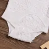 NOUVEAU Été pour bébés filles Cornite de chauve-souris blanche Lace Baber Baby Baby Jumps combinaison pour enfants Vêtements de soleil