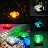 LED Underground lamps buried Lamp Deck IP68 path Light White blue RGB Solar Brick Ice Cube Path Recessed Floor Lights outdoor waterproof