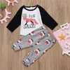 Newborn Baby Boys Girls Outfits Animals Fox Top +Pants Leggings Children Clothing Toddler Long Sleeve Boutique Kid Clothes 0-2Y