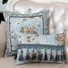 Multi Storlek Europe Style Cushion Pillow Cover för soffa Sittstol Bil Ländrygg Back Kudde Handikraft Real Silk Brocade Pillowcase Heminredning