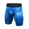 Pantalones cortos deportivos ajustados con estampado para hombre, mallas deportivas de secado rápido para correr, pantalones cortos deportivos para gimnasio y entrenamiento