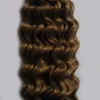 Fita marrom clara em extensões de cabelo humano 40 pcs 100g 100% Virgin Remy Natural cabelo humano onda profunda fita adesiva em cabelos humanos